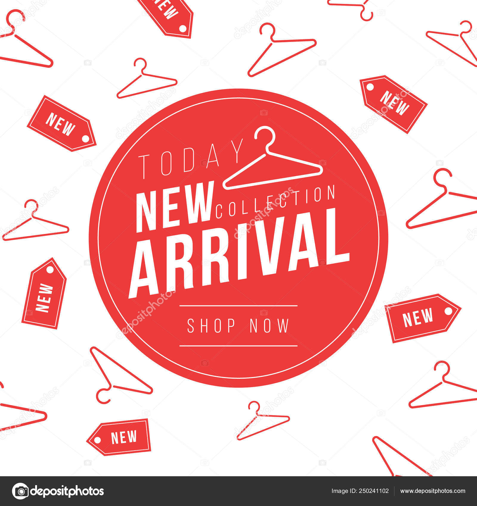 New Arrival Poster Promotion Banner Badge Label Ribbon Stock Vector C Didi81 250241102