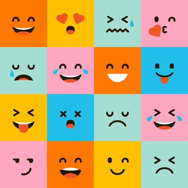 Smile icons. Happy, sad and wink faces symbol. Laughing lol smil