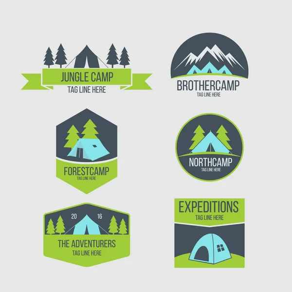 Set of camp badges. Vector. Concept for shirt or logo, print, st