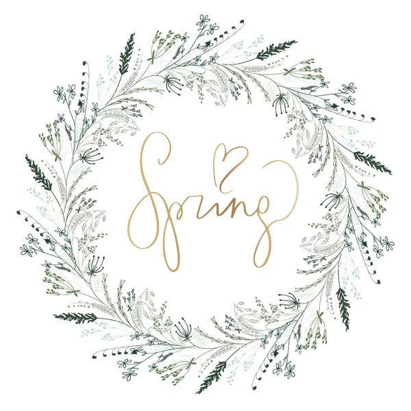 Spring floral frame — Stock Vector