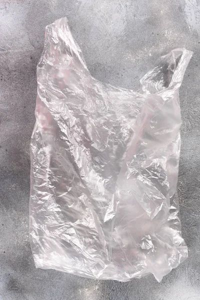 plastic bag top view, environmentally harmful plastic bag