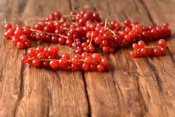 Fresh Red Currants Wooden Table — Stock Photo, Image