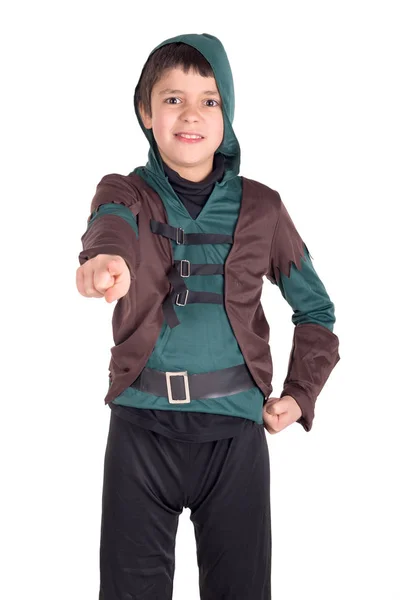 Little Boy Dressed Halloween Posing — Stock Photo, Image