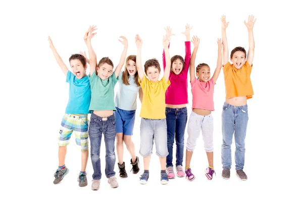 Niños Pequeños Aislados Fondo Blanco —  Fotos de Stock