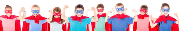 Little Children Pretending Superheroes — Stock Photo, Image