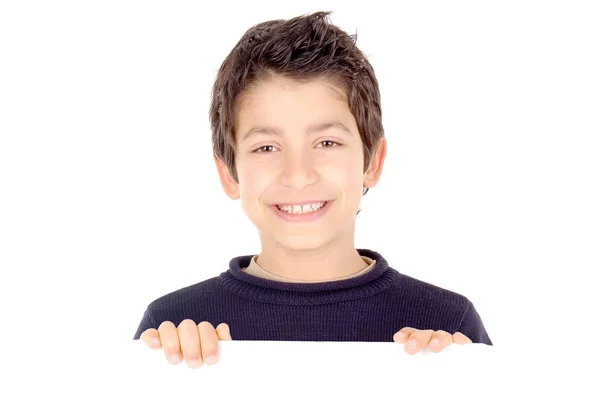 Niño Feliz Aislado Sobre Fondo Blanco —  Fotos de Stock