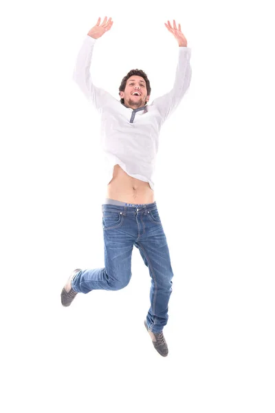 Retrato Joven Aislado Sobre Fondo Blanco — Foto de Stock