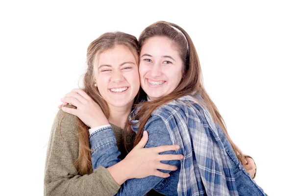 Teenager Mädchen Isoliert Weißem Hintergrund — Stockfoto