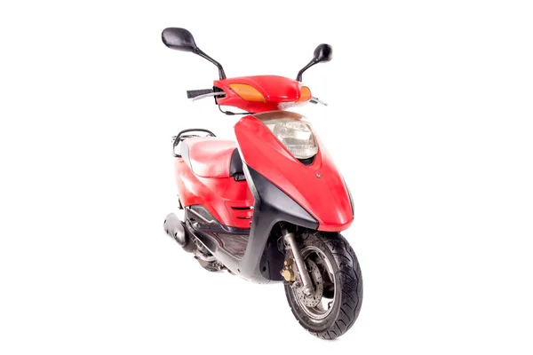 Moto Rossa Isolata Bianco — Foto Stock