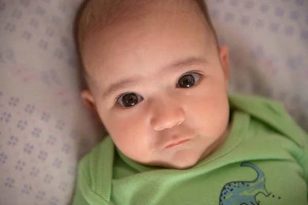 Bonito Bebê Pequeno Feliz Posando — Fotografia de Stock