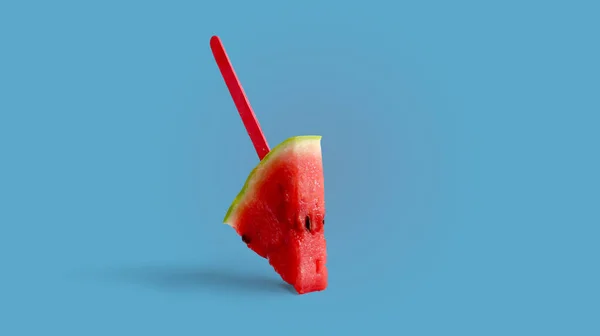 Paleta Sandía Deliciosa Fruta Fresca Verano Postre Dulce Sobre Fondo —  Fotos de Stock