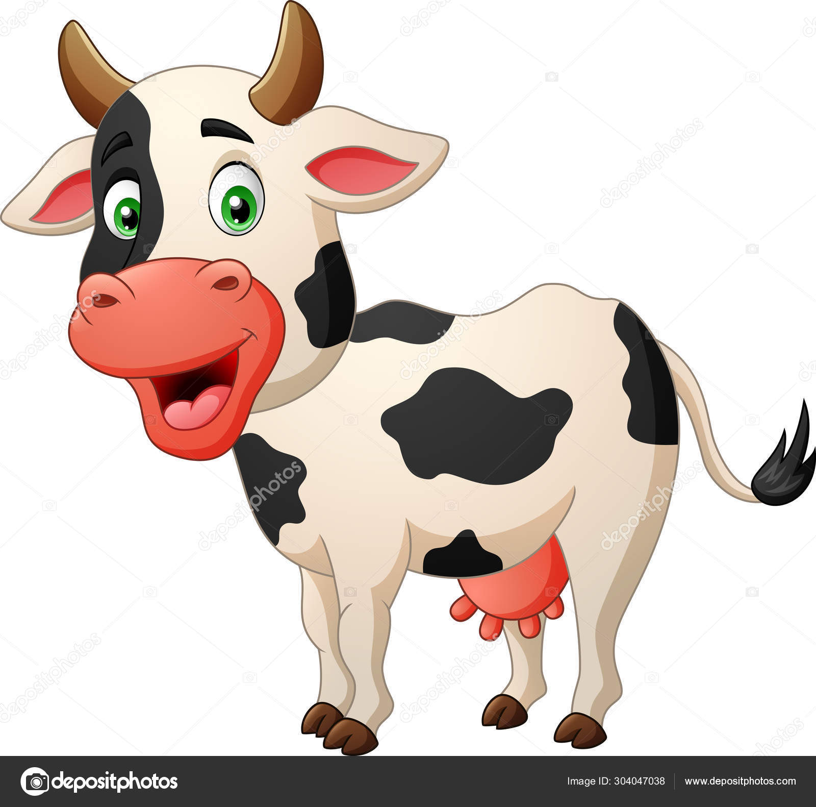 funny cartoon cow vector illustration vector image by c ruangdesign19 yahoo com vector stock 304047038