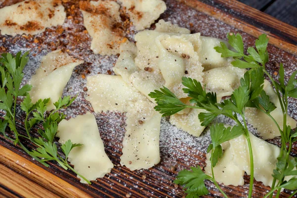 Samsa Piatto Carne Dei Popoli Dell Asia Centrale Centrale Pasta — Foto Stock