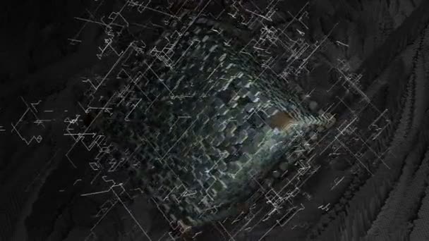 Alien Cube Contexte Cube Super Cubes Cubic Abstract Motion Arrière — Video