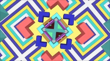 Simetri tünel. VJ tünel döngü. Yönlü yanılsama.