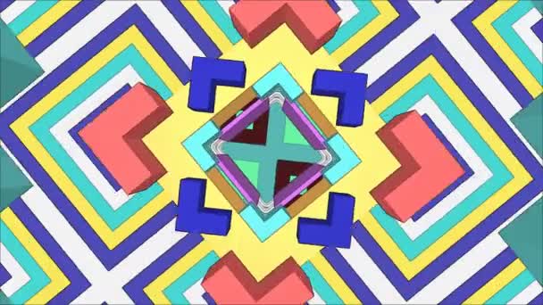 Symmetry Tunnel Tunnel Loop Directional Illusion — Stock Video