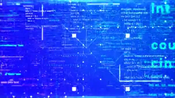 Vliegen Door Informatieruimte Netwerkverbinding Van Gegevens Global Network Ultra 38402160 — Stockvideo