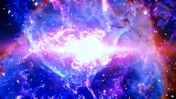 Big Bang Nello Spazio Nascita Una Nuova Stella Esplosione Nell — Video Stock