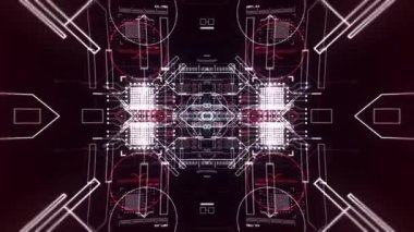 Gelecekçi Bilimkurgu Sanal Tünel HUD Döngü Arkaplanı