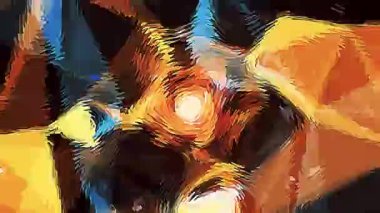 Van Gogh Biçiminde VJ Dans Eden Renkli Lazer Gösterisi