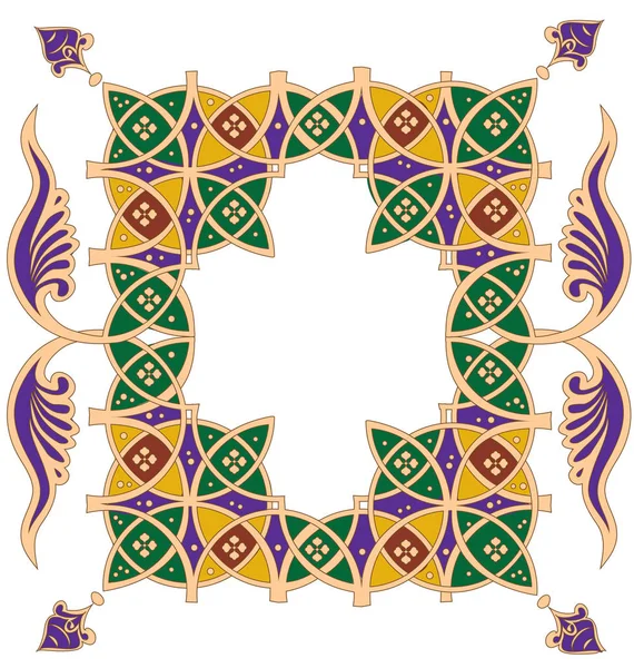 ornamend dekoratif yeşil sarı menekşe