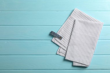 Renk arka plan, metin için yer üzerinde kumaş peçeteler