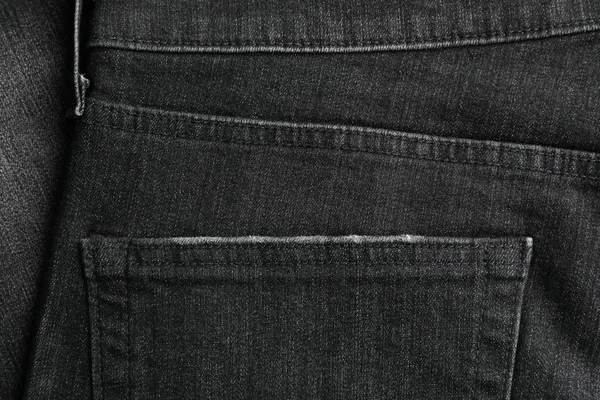 Wyświetlić Zbliżenie Kieszeni Jeansów Jako Tło Miejsca Tekst — Zdjęcie stockowe