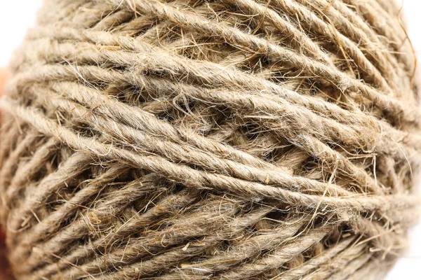 Spool of hemp rope as background. Organic material