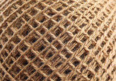 Arka plan olarak kenevir halat makarası. Organik madde