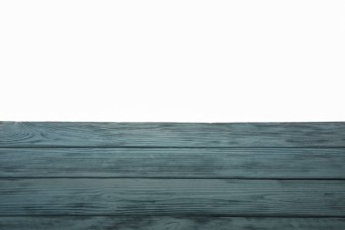 Ahşap masa yüzeyi beyaz arka plan, metin için yer