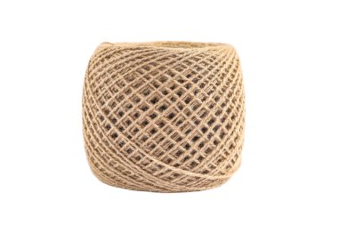 Beyaz arka plan üzerinde izole kenevir halat makarası