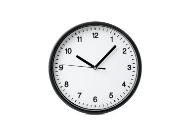 Beyaz arka plan üzerinde izole büyük güzel ofis saat