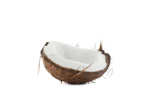 Half ripe coconut isolated on white background — Stock Photo, Image