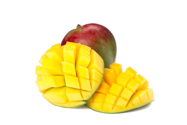 Čerstvé tropické mango izolovaných na bílém pozadí — Stock fotografie
