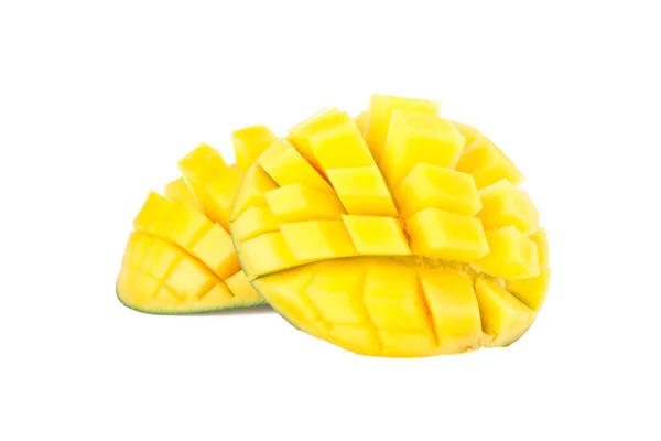 Vyjmout zralé mango izolovaných na bílém pozadí, closeup — Stock fotografie