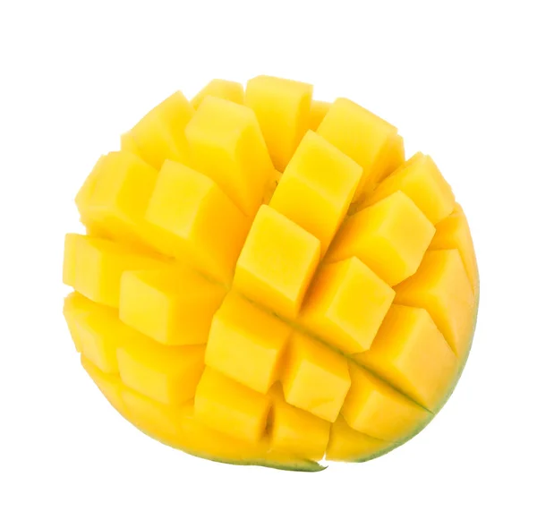 Beyaz arka plan üzerinde closeup izole taze mango — Stok fotoğraf