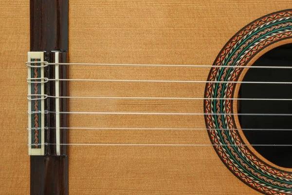 Corpo de guitarra clássico bonito como fundo, close-up — Fotografia de Stock