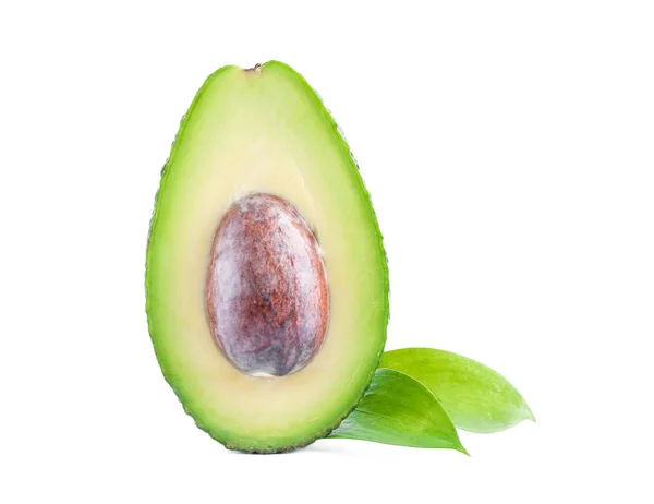 Mogen skuren avokado isolerad på vit bakgrund. Vegetarisk mat — Stockfoto