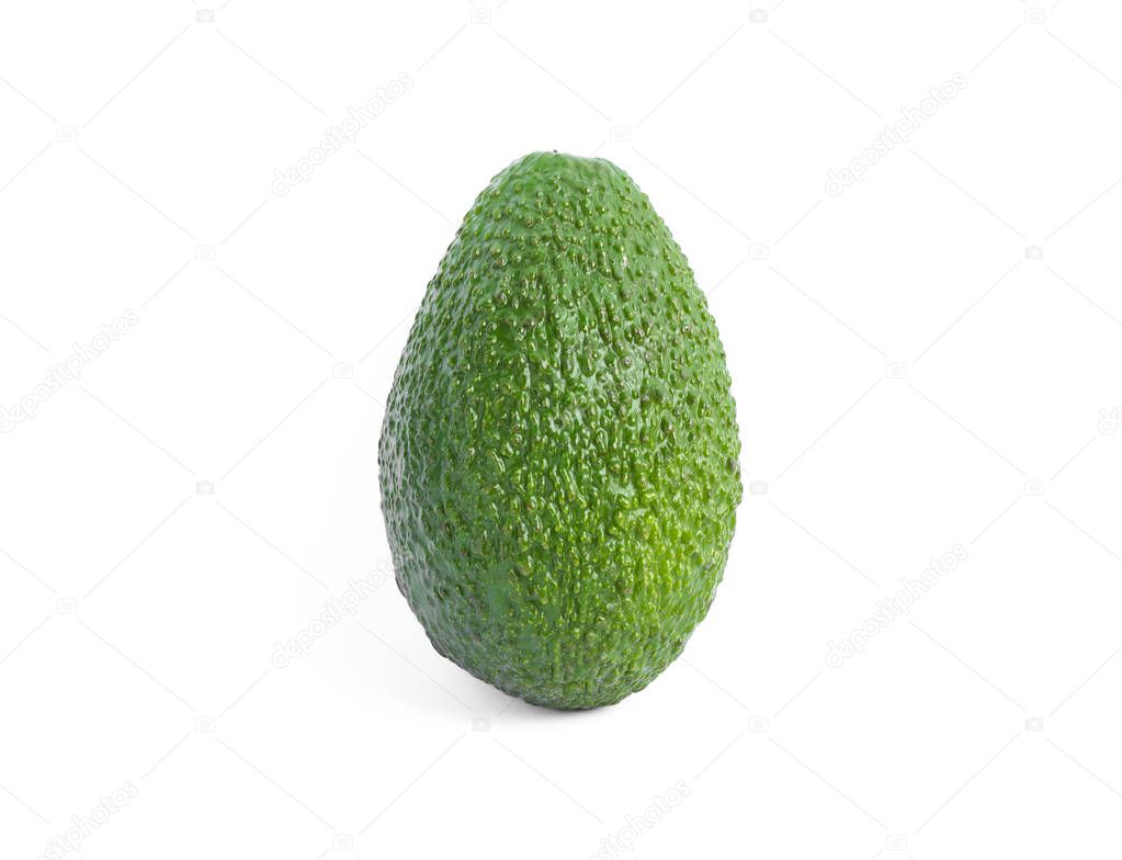 Ripe avocado isolated on white background. Healthy food