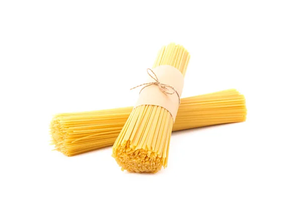 Pasta isolated on white background. Uncooked whole wheat pasta — Stock Photo, Image