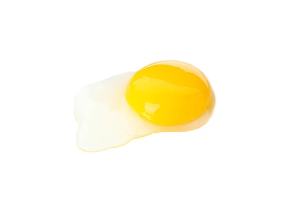 Yema de huevo cruda aislada sobre fondo blancoYema de huevo cruda aislada o — Foto de Stock