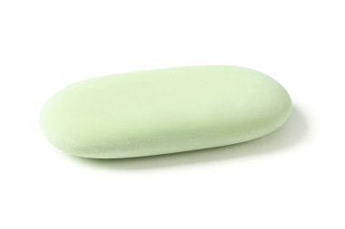 Beyaz arka planda yalıtılmış metin alanı olan renkli silgi, c