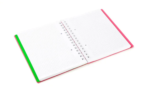 白い背景に隔離された正方形の空のノートブック — ストック写真