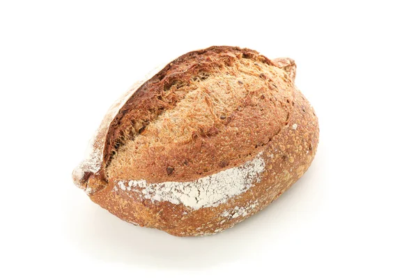 흰 바탕에는 밀 빵 만 따로 있다. 제과점 제품 — 스톡 사진