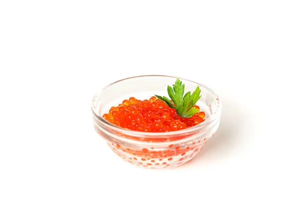 Glass jar with caviar isolated on white background — Stock Photo, Image