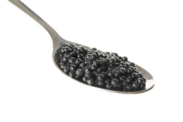 Sked med kaviar isolerad på vit bakgrund — Stockfoto