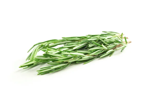Rosemary hijau segar terisolasi di latar belakang putih — Stok Foto