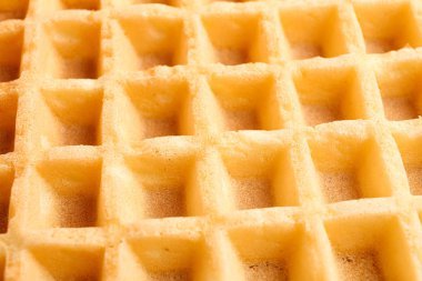 Arka plan olarak Belçika waffle doku, closeup