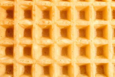 Arka plan olarak Belçika waffle doku, closeup