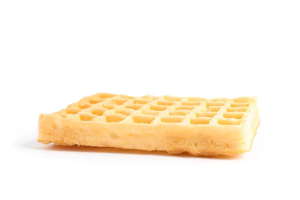 Sweet Belgian waffle isolated on white background — Stock Photo, Image